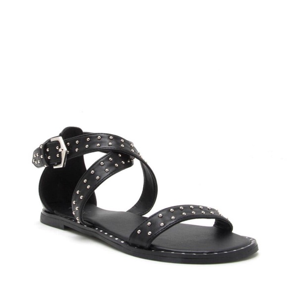🎉 HP 🎉 Black Studded Gladiator Sandal by QUPID - Picture 2 of 5